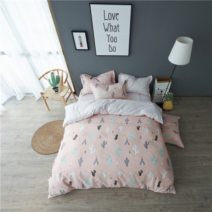 91家纺网 家纺一手货源 找家纺 棉眠 13372全棉四件套床单款阳光梦想