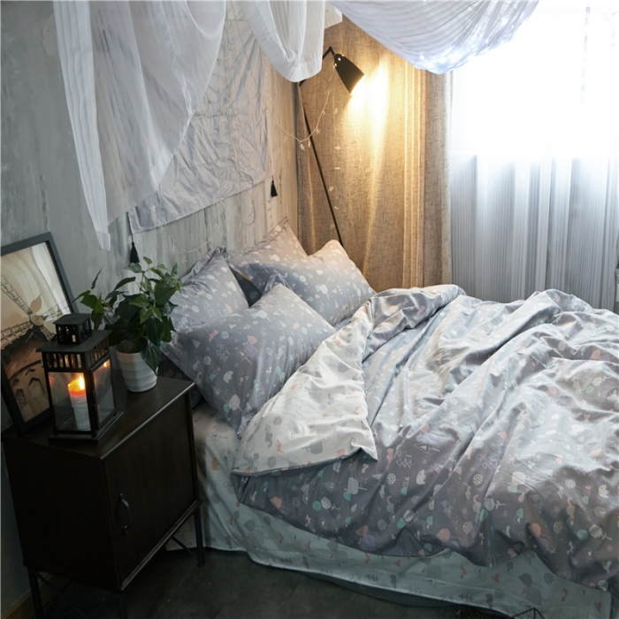 91家纺网 家纺一手货源 找家纺 棉眠 13372全棉四件套床单款安吉尔