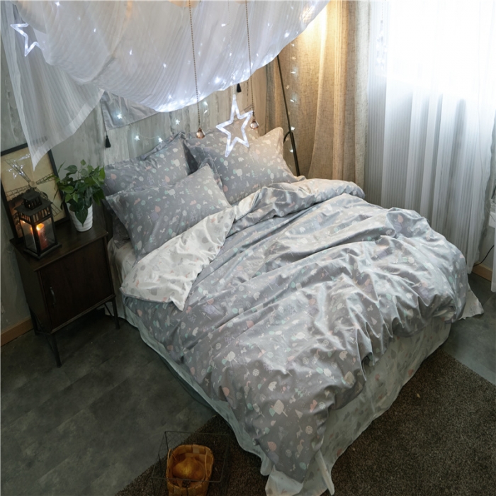 91家纺网 家纺一手货源 找家纺 棉眠 13372全棉四件套床单款安吉尔