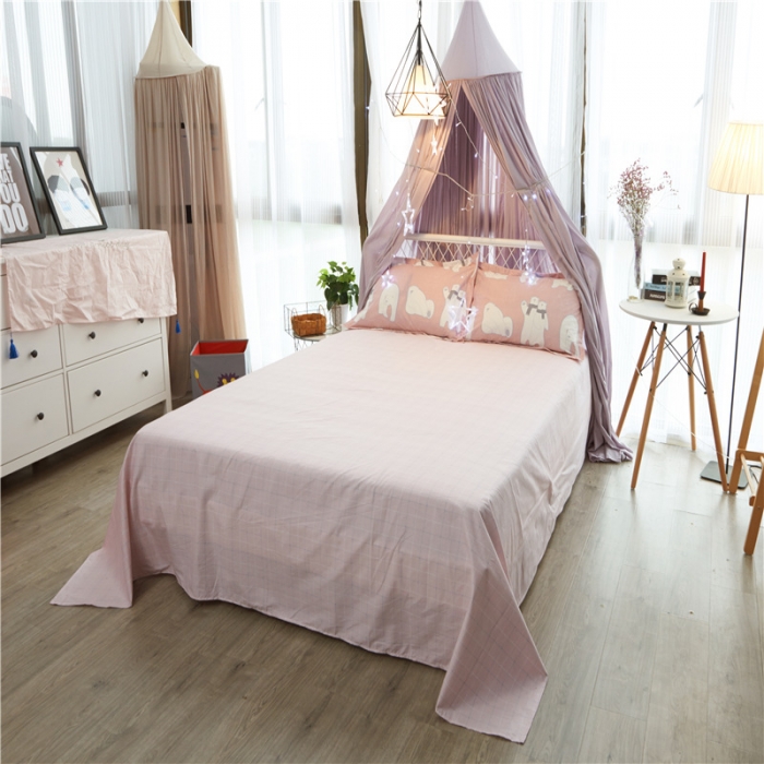 91家纺网 家纺一手货源 找家纺 棉眠 13372全棉四件套床单款安妮-粉