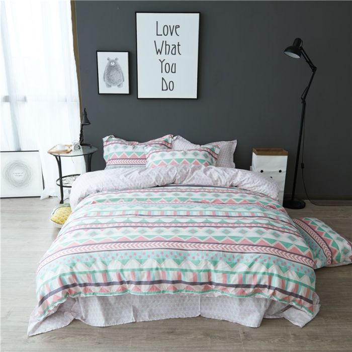 91家纺网 家纺一手货源 找家纺 棉眠 13372全棉四件套床单款波尔冬晨曲