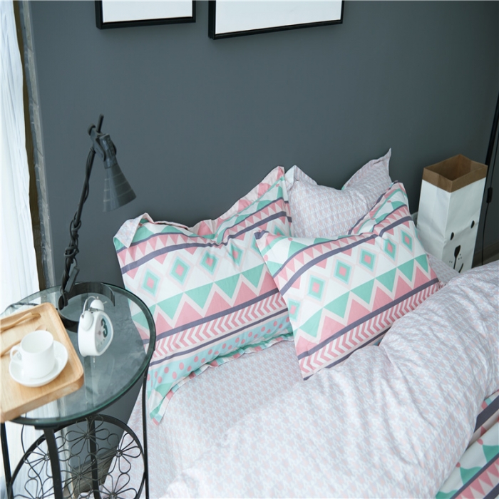 91家纺网 家纺一手货源 找家纺 棉眠 13372全棉四件套床单款波尔冬晨曲