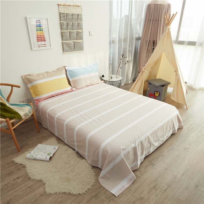 91家纺网 家纺一手货源 找家纺 棉眠 13372全棉四件套床单款初妆花蕾