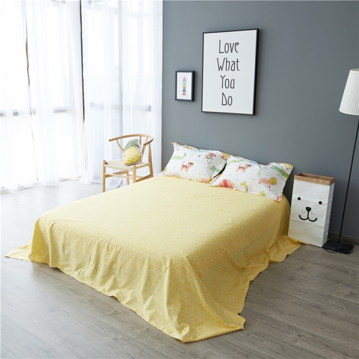 91家纺网 家纺一手货源 找家纺 棉眠 13372全棉四件套床单款疯狂动物城