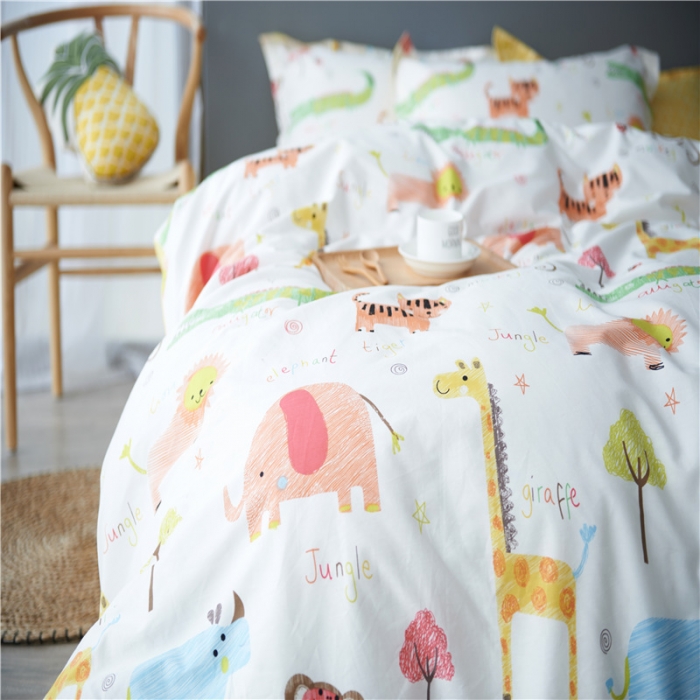 91家纺网 家纺一手货源 找家纺 棉眠 13372全棉四件套床单款疯狂动物城