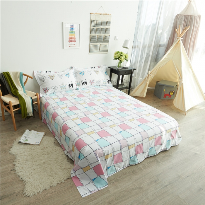 91家纺网 家纺一手货源 找家纺 棉眠 13372全棉四件套床单款美梦成真