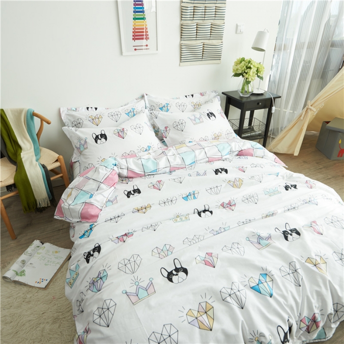 91家纺网 家纺一手货源 找家纺 棉眠 13372全棉四件套床单款美梦成真