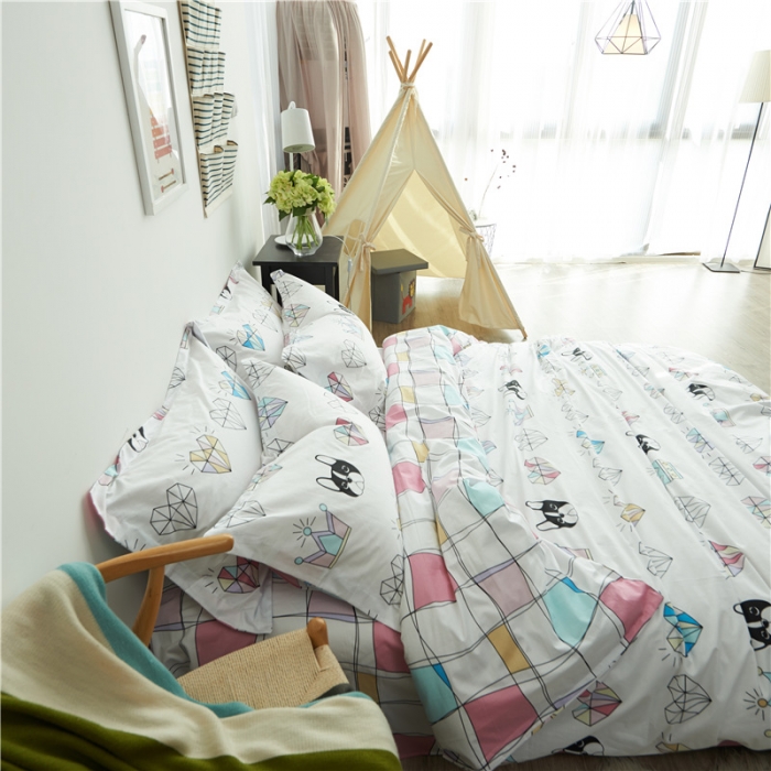 91家纺网 家纺一手货源 找家纺 棉眠 13372全棉四件套床单款美梦成真