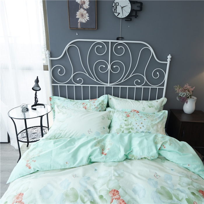 91家纺网 家纺一手货源 找家纺 棉眠 13372全棉四件套床单款美人如玉