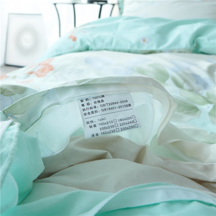 91家纺网 家纺一手货源 找家纺 棉眠 13372全棉四件套床单款美人如玉