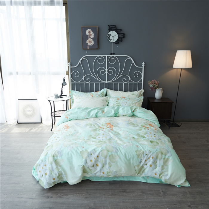 91家纺网 家纺一手货源 找家纺 棉眠 13372全棉四件套床单款美人如玉