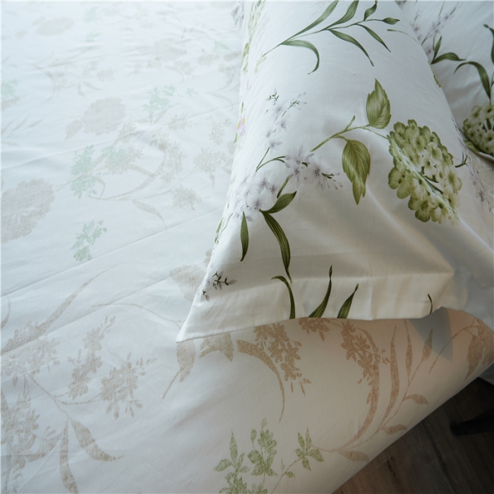 91家纺网 家纺一手货源 找家纺 棉眠 13372全棉四件套床单款梦境花铃