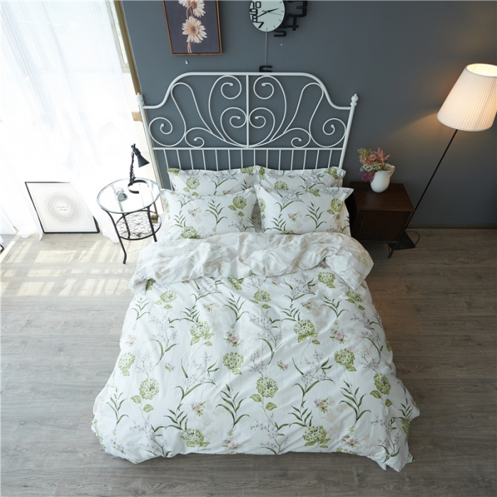 91家纺网 家纺一手货源 找家纺 棉眠 13372全棉四件套床单款梦境花铃