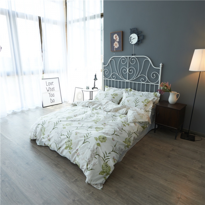 91家纺网 家纺一手货源 找家纺 棉眠 13372全棉四件套床单款梦境花铃