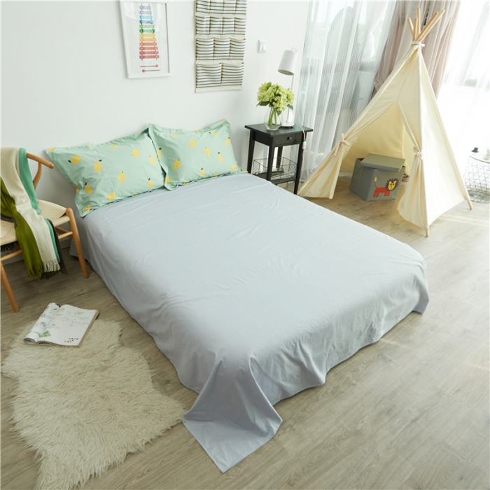 91家纺网 家纺一手货源 找家纺 棉眠 13372全棉四件套床单款柠檬很萌