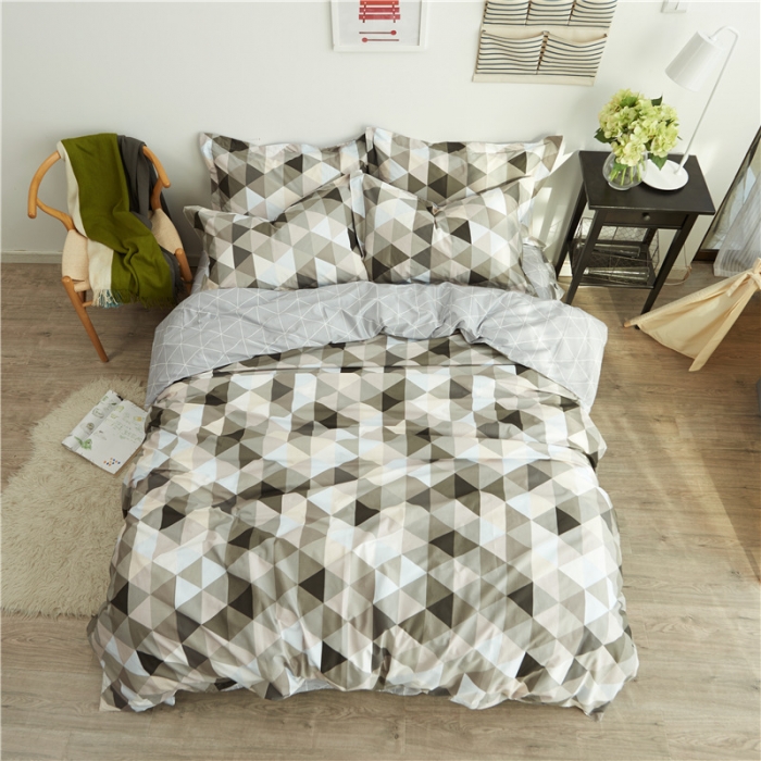 91家纺网 家纺一手货源 找家纺 棉眠 13372全棉四件套床单款苏格兰曲