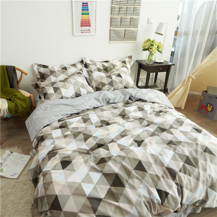 91家纺网 家纺一手货源 找家纺 棉眠 13372全棉四件套床单款苏格兰曲