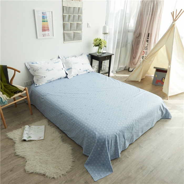 91家纺网 家纺一手货源 找家纺 棉眠 13372全棉四件套床单款晚安宝贝