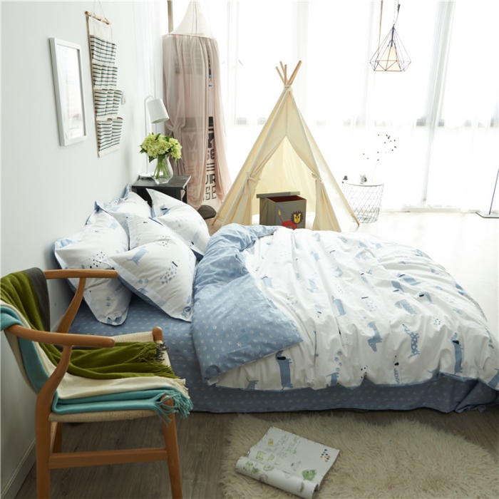 91家纺网 家纺一手货源 找家纺 棉眠 13372全棉四件套床单款晚安宝贝