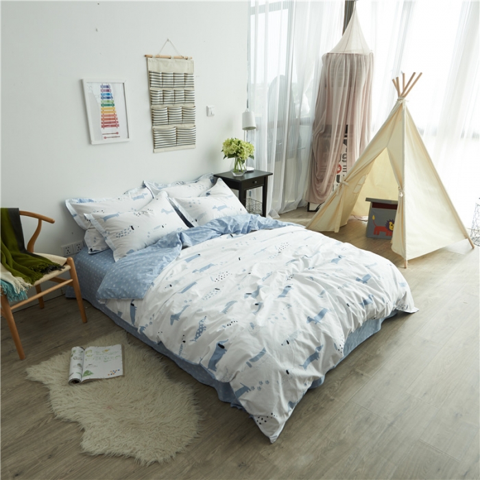 91家纺网 家纺一手货源 找家纺 棉眠 13372全棉四件套床单款晚安宝贝