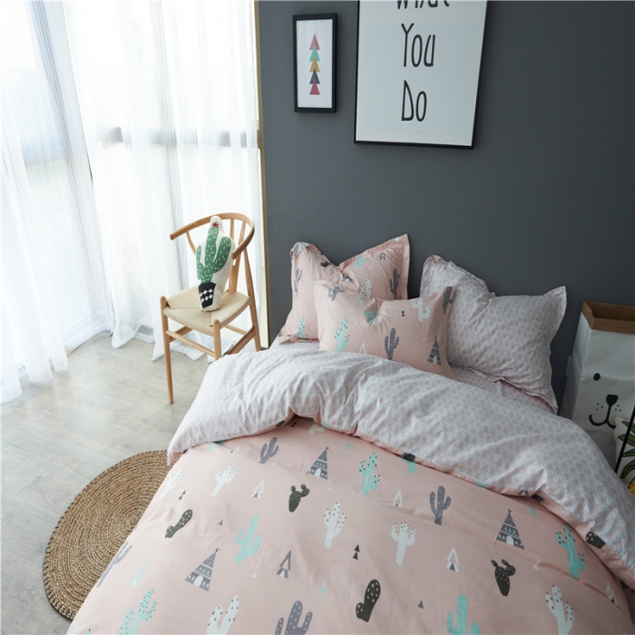 91家纺网 家纺一手货源 找家纺 棉眠 13372全棉四件套床单款阳光梦想