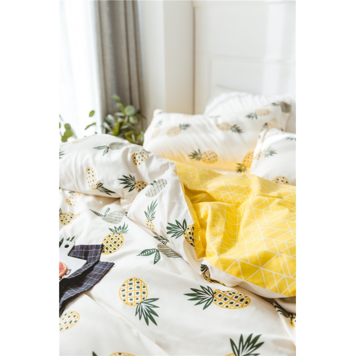 91家纺网 家纺一手货源 找家纺 棉眠 童话13372系列四件套床单款大菠萝