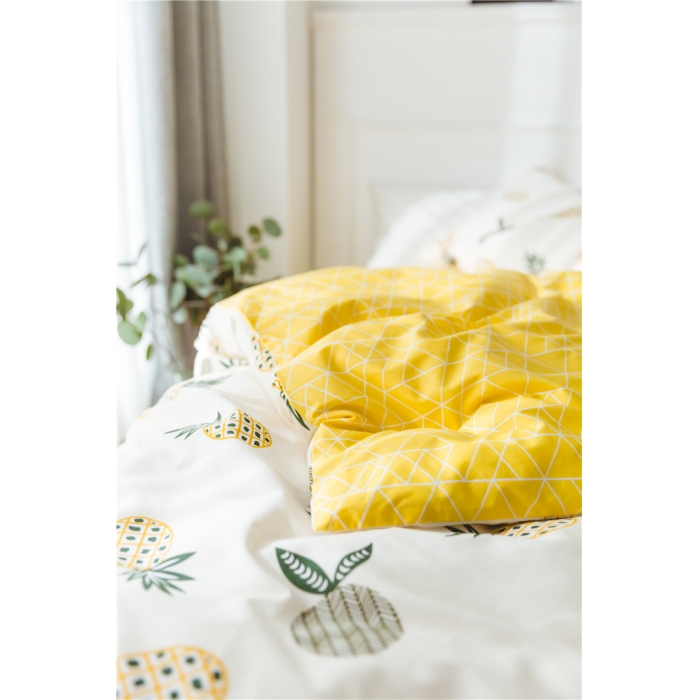 91家纺网 家纺一手货源 找家纺 棉眠 童话13372系列四件套床单款大菠萝