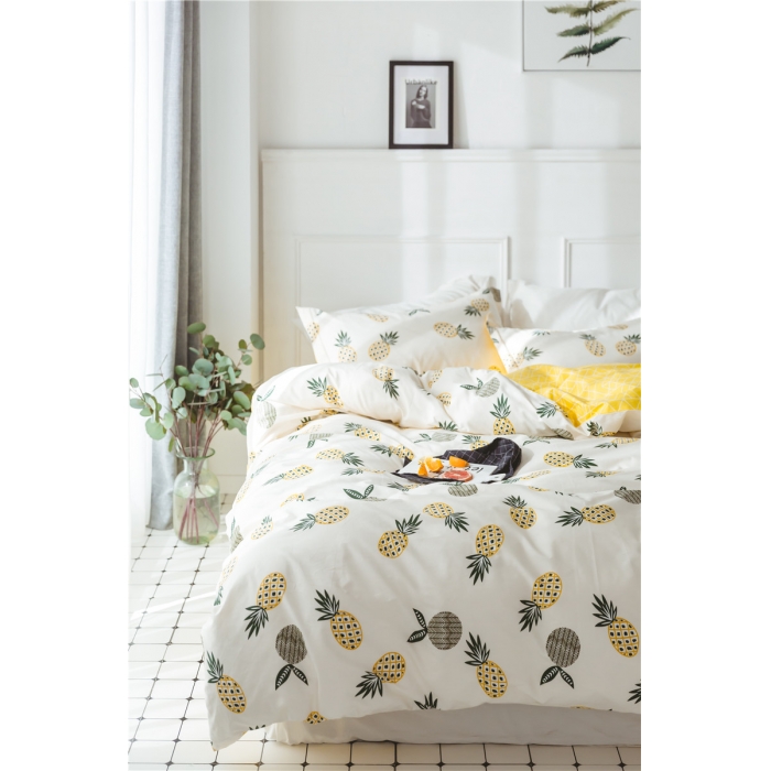 91家纺网 家纺一手货源 找家纺 棉眠 童话13372系列四件套床单款大菠萝