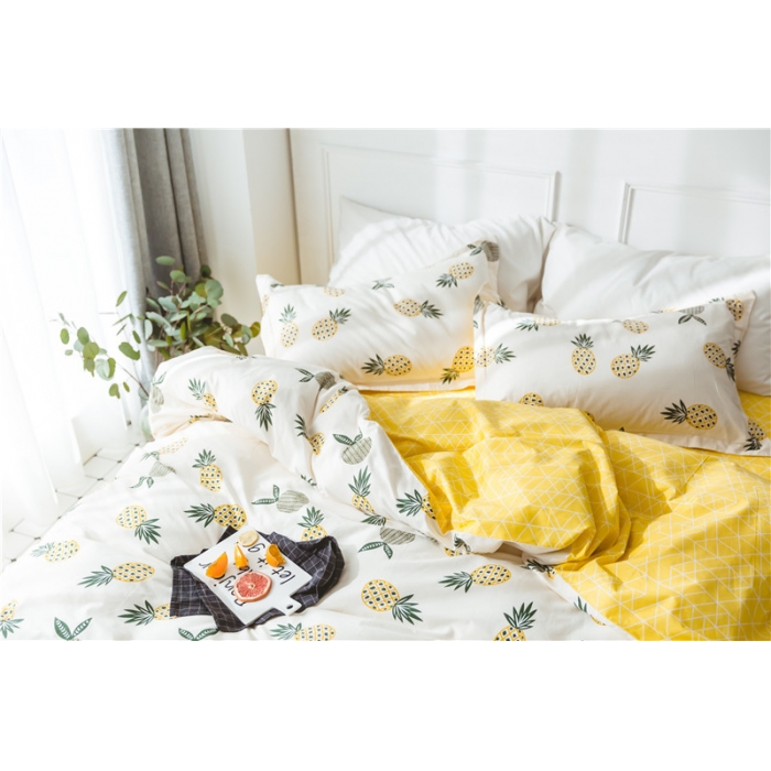 91家纺网 家纺一手货源 找家纺 棉眠 童话13372系列四件套床单款大菠萝