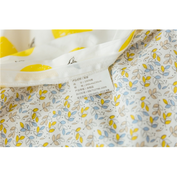 91家纺网 家纺一手货源 找家纺 棉眠 童话13372系列四件套床单款柠檬黄