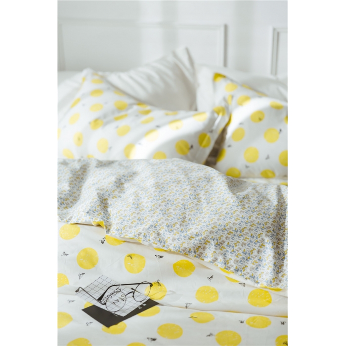 91家纺网 家纺一手货源 找家纺 棉眠 童话13372系列四件套床单款柠檬黄