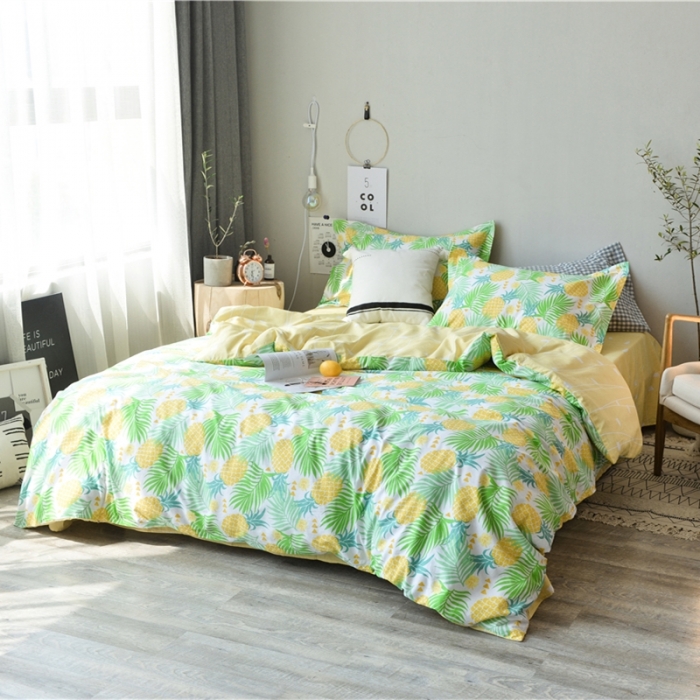 91家纺网 家纺一手货源 找家纺 棉眠 2018夏季新品四件套 安然-黄