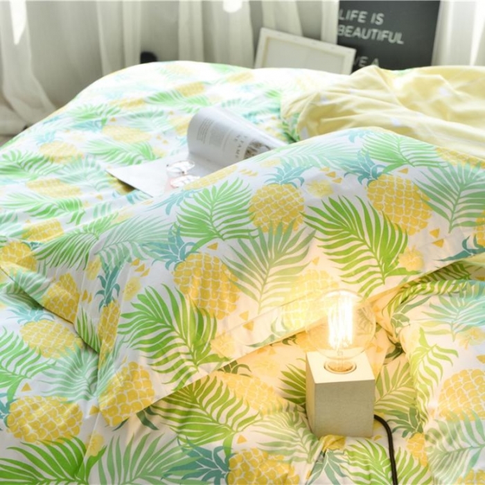 91家纺网 家纺一手货源 找家纺 棉眠 2018夏季新品四件套 安然-黄