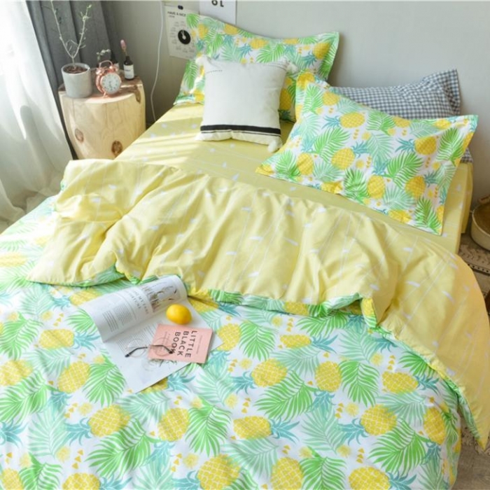 91家纺网 家纺一手货源 找家纺 棉眠 2018夏季新品四件套 安然-黄