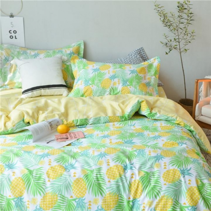 91家纺网 家纺一手货源 找家纺 棉眠 2018夏季新品四件套 安然-黄