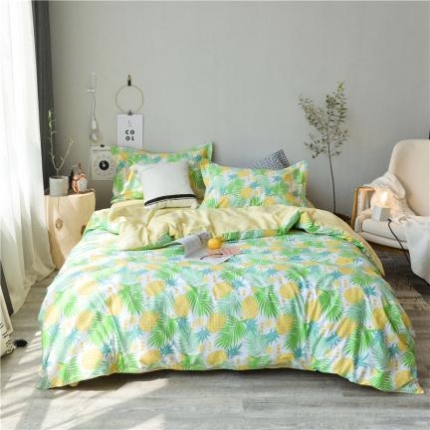 91家纺网 家纺一手货源 找家纺 棉眠 2018夏季新品四件套 安然-黄