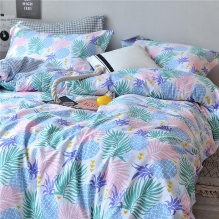 91家纺网 家纺一手货源 找家纺 棉眠 2018夏季新品四件套 安然-紫