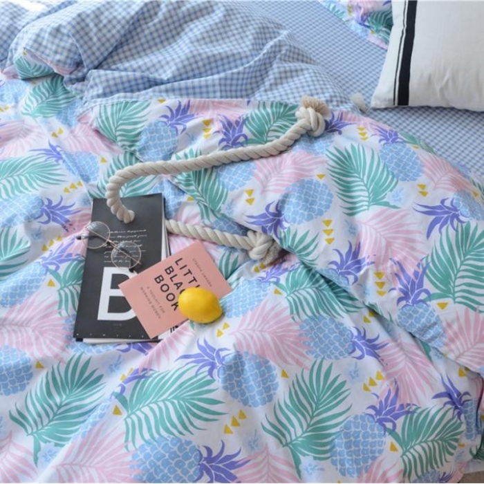 91家纺网 家纺一手货源 找家纺 棉眠 2018夏季新品四件套 安然-紫