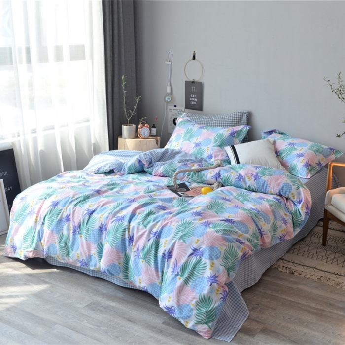 91家纺网 家纺一手货源 找家纺 棉眠 2018夏季新品四件套 安然-紫