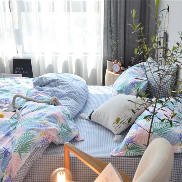 91家纺网 家纺一手货源 找家纺 棉眠 2018夏季新品四件套 安然-紫