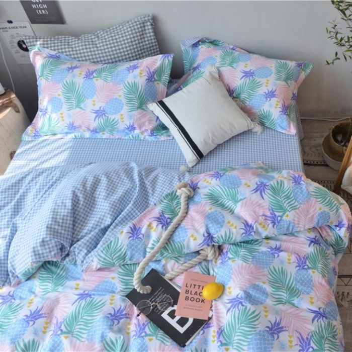 91家纺网 家纺一手货源 找家纺 棉眠 2018夏季新品四件套 安然-紫