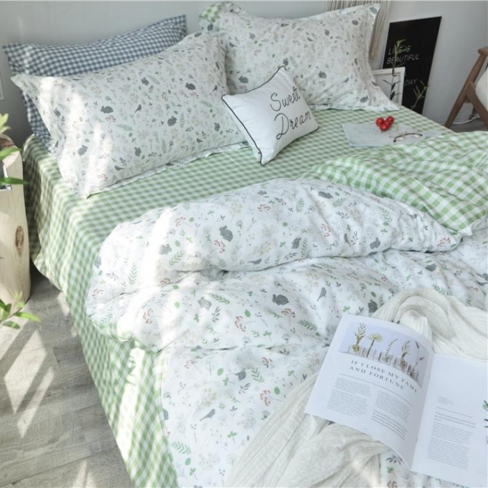 91家纺网 家纺一手货源 找家纺 棉眠 2018夏季新品四件套 绿野仙踪