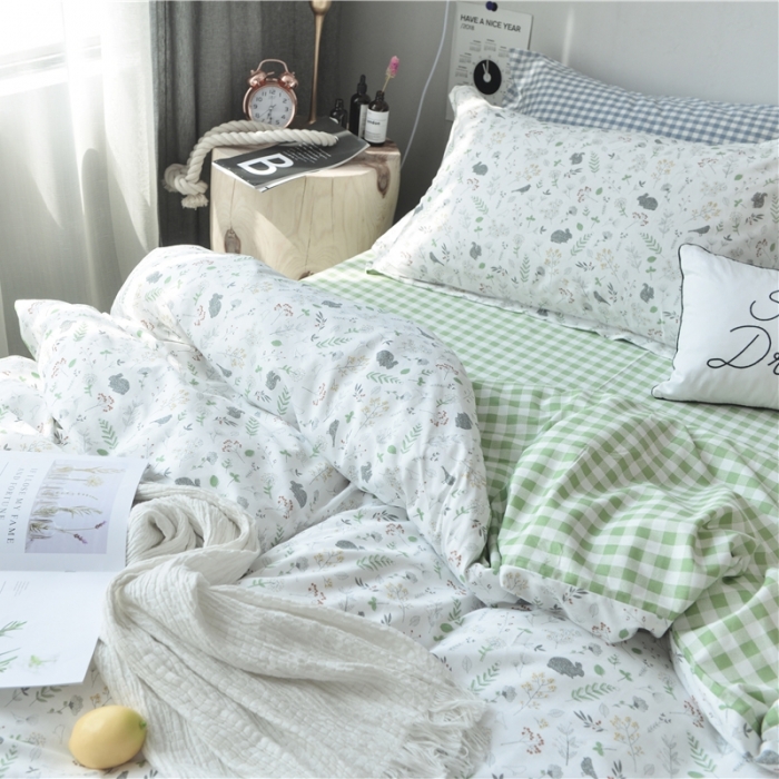 91家纺网 家纺一手货源 找家纺 棉眠 2018夏季新品四件套 绿野仙踪