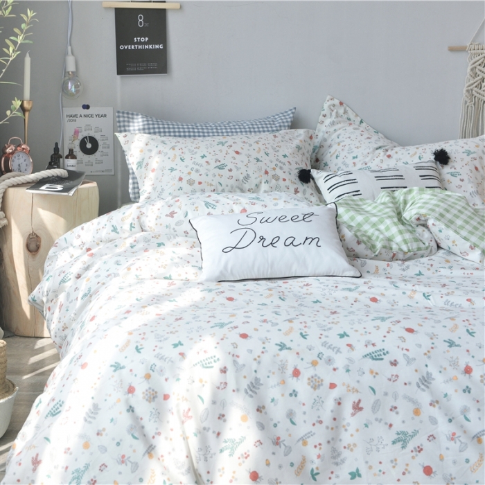 91家纺网 家纺一手货源 找家纺 棉眠 2018夏季新品四件套 枝丫