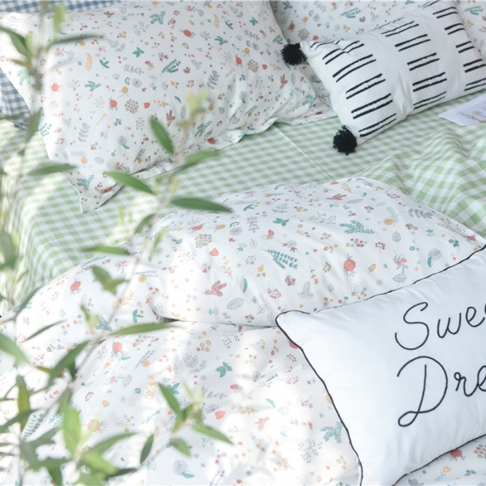 91家纺网 家纺一手货源 找家纺 棉眠 2018夏季新品四件套 枝丫