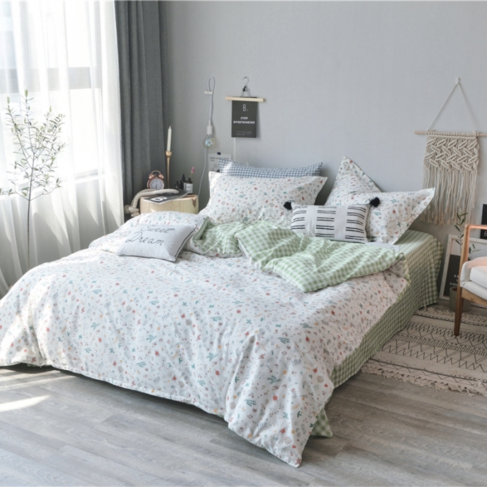 91家纺网 家纺一手货源 找家纺 棉眠 2018夏季新品四件套 枝丫