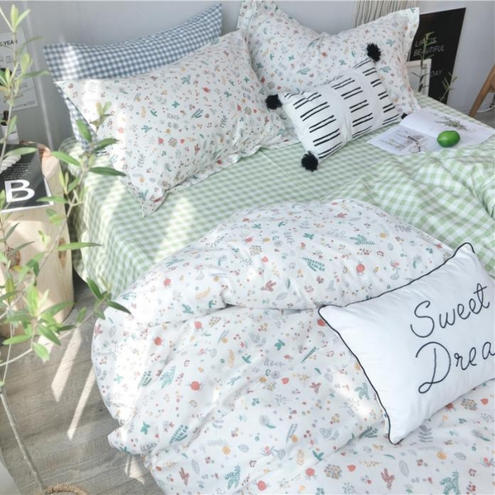 91家纺网 家纺一手货源 找家纺 棉眠 2018夏季新品四件套 枝丫