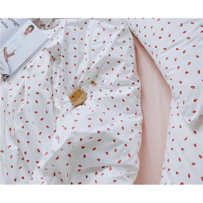 91家纺网 家纺一手货源 找家纺 棉眠 全棉极简风系列四件套床单款 点点