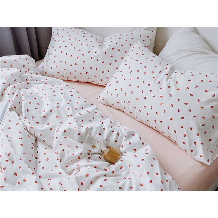 91家纺网 家纺一手货源 找家纺 棉眠 全棉极简风系列四件套床单款 点点