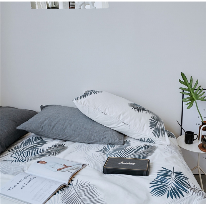 91家纺网 家纺一手货源 找家纺 棉眠 全棉极简风系列四件套床单款 芦笙